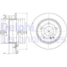 Delphi BG2761 - DELPHI DB диск гальмівний задній W202 93-