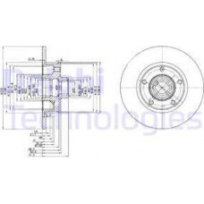 Delphi BG2714 - DELPHI VW диск гальмівний задній Golf III.Vento.Passat 1.9TD-2.8 88-