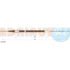 Adriauto 55.0262 - Трос гальмівний VW A3 all LH-RH 96--Leon all LH-RH 00--Toledo all LH-RH 00-Octavia all 01--