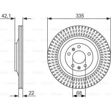 BOSCH 0986479591 - BOSCH диск гальмівний задн. вент. 34529.5 AUDI Q5 08-.