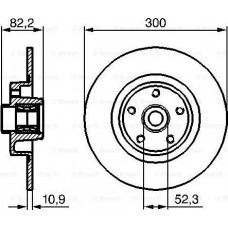 BOSCH 0986479280 - BOSCH RENAULT диск гальм. задній з підшипником і кільцем ABS Velsatis 02-