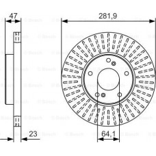 BOSCH 0986479A99 - BOSCH HONDA гальмівний диск передн.Civic VIII 05-.Stream 01 - 28223