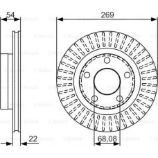 BOSCH 0986479A42 - BOSCH VW гальмівний диск задн.Audi A6 3.7-4.2.Passat 1.8-4.0 4 motion 98-