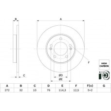 BOSCH 0986479G30 - BOSCH HYUNDAI диск гальмівний i30. KIA CEED 18-