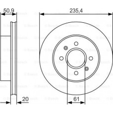 BOSCH 0986479R52 - BOSCH DACIA диск гальмівний передній Solenza.Supernova 00-