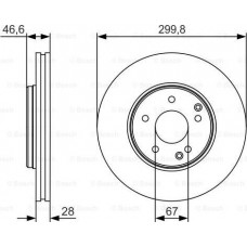 BOSCH 0986479R79 - BOSCH диск гальмівний перед. вентил. DB W203-210  30027.9