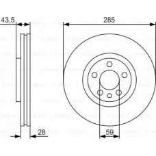 BOSCH 0986479S62 - Диск гальмівний CITROEN-FIAT-LANCIA-PEUGEOT C8-Jumpy-Scudo-807-Expert F 99>> PR2