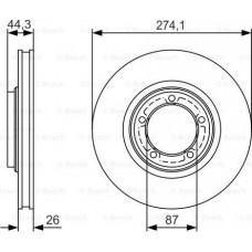 BOSCH 0986479S79 - BOSCH HYUNDAI диск гальмівний передн.H-1.Starex 97-