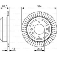 BOSCH 0986479U29 - BOSCH HYUNDAI диск гальмівний задній H-1 08-