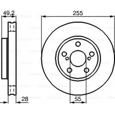 BOSCH 0986478858 - BOSCH TOYOTA диск гальмівний передн.Carina E 92-