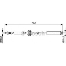 BOSCH 1987481452 - BOSCH FORD гальмівний шланг задн. KUGA I 2.0 TDCi