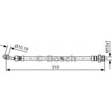 BOSCH 1987481416 - BOSCH шланг гальм. задн. прав. KIA Ceed -12