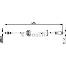 BOSCH 1987481482 - BOSCH гальмівний шланг передн. CITROEN JUMPER 06-