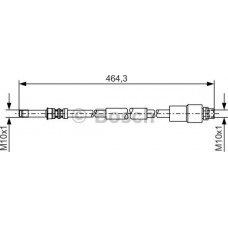 BOSCH 1987481541 - BOSCH  VW гальмівний шланг задній CRAFTER 06-