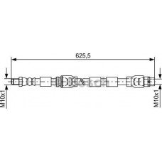 BOSCH 1987481589 - BOSCH BMW шланг гальмів.передн.E70 X5.F15 X5.E71 X6.F16 X6 07-