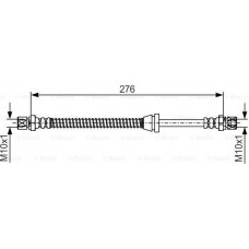 BOSCH 1987481660 - BOSCH  CHEVROLET шланг гальмівний задній прав.REZZO