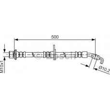 BOSCH 1987481614 - BOSCH шланг гальм. задн. лів. TOYOTA  AVENSIS -03
