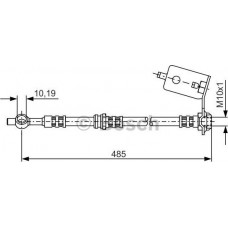 BOSCH 1987481050 - BOSCH шланг гальм.задн. прав. Santa Fe 01-