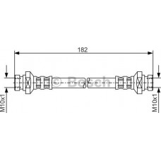 BOSCH 1987481010 - BOSCH MITSUBISHI гальмівний шланг  передн.Pajero -00