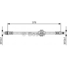 BOSCH 1987481707 - BOSCH OPEL  шланг гальмівний передн. MOVANO B 10-