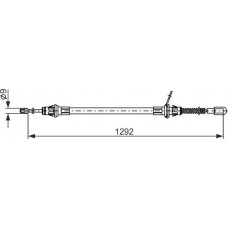 BOSCH 1987482924 - BOSCH трос гальм. задн. прав. DODGE CARAVAN -07