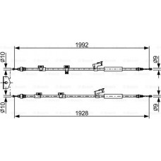 BOSCH 1987482494 - BOSCH FORD трос ручного гальма задн. 1990-18851925-1805 мм GRAND C-MAX 10-