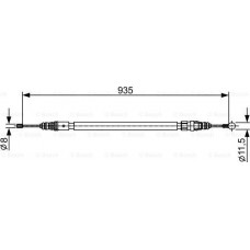 BOSCH 1987482430 - Тросовий привод, стоянкове гальмо