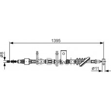 BOSCH 1987482089 - Тросовий привод, стоянкове гальмо