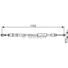 BOSCH 1987482025 - Тросовий привод, стоянкове гальмо