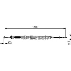 BOSCH 1987482390 - Тросовий привод, стоянкове гальмо