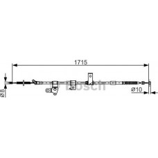 BOSCH 1987482348 - BOSCH трос ручного гальма прав.TOYOTA PRIUS -09