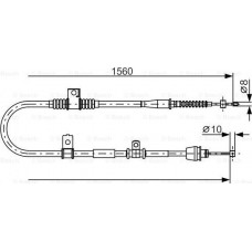 BOSCH 1987482360 - BOSCH KIA трос ручн.гальма прав.Cerato 04-04-11-04