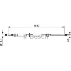 BOSCH 1987482302 - BOSCH RENAULT трос ручного гальма Laguna II лів.пр.