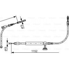 BOSCH 1987482332 - Тросовий привод, стоянкове гальмо