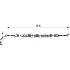 BOSCH 1987482376 - BOSCH VW трос ручного гальма лів.-прав.T5 4x4 04-