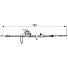 BOSCH 1987482221 - BOSCH трос ручного гальм. лів. TOYOTA YARIS -11