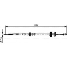 BOSCH 1987482794 - BOSCH  BMW трос ручного гальма лів. X5 E70-F15