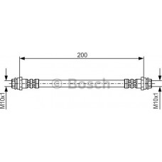 BOSCH 1987476946 - BOSCH AUDI гальмівний шланг задн. А2 00-