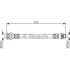 BOSCH 1987476913 - Гальмівний шланг CITROEN-PEUGEOT C2-C3-C4-DS4-1007-3008-307-308-RCZ R 1.2-2.0 00>>