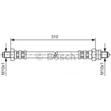 BOSCH 1987476407 - BOSCH FORD шланг гальмівний передній ESCORT. SIERRA. SCORPIO
