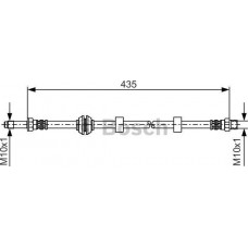BOSCH 1987476415 - BOSCH шланг гальмівний перед. VW Golf 3-4. Caddy SEAT Ibiza. Cordoba. Inca 435mm