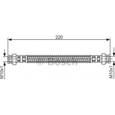 BOSCH 1987476560 - BOSCH CITROEN шланг гальмівний задній Ax. Xara.Zx