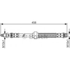 BOSCH 1987476534 - BOSCH PEUGEOT шланг гальмівний передній 405 92-