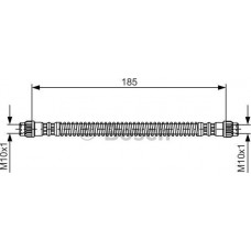 BOSCH 1987476670 - BOSCH  PEUGEOT шланг гальмівний задній 405.605 87-