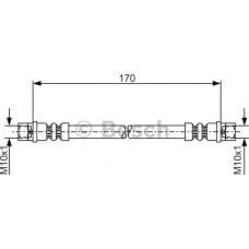 BOSCH 1987476010 - BOSCH AUDI шланг гальмівний задн. A6 97-