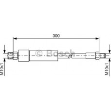 BOSCH 1987476074 - BOSCH  шланг гальмівний передній E60 E61 E65 E66 E30