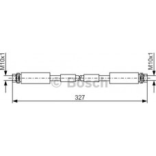 BOSCH 1987476856 - BOSCH AUDI шланг гальмівний передн. Passat 2000- AUDI A8 94-