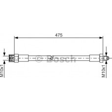 BOSCH 1987476391 - BOSCH DB шланг гальмівний задній T2-LN1