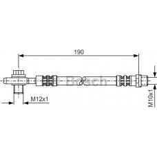 BOSCH 1987476719 - BOSCH шланг гальмівний задн. VW Passat 96-00 190mm