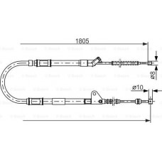 BOSCH 1987477546 - Тросовий привод, стоянкове гальмо